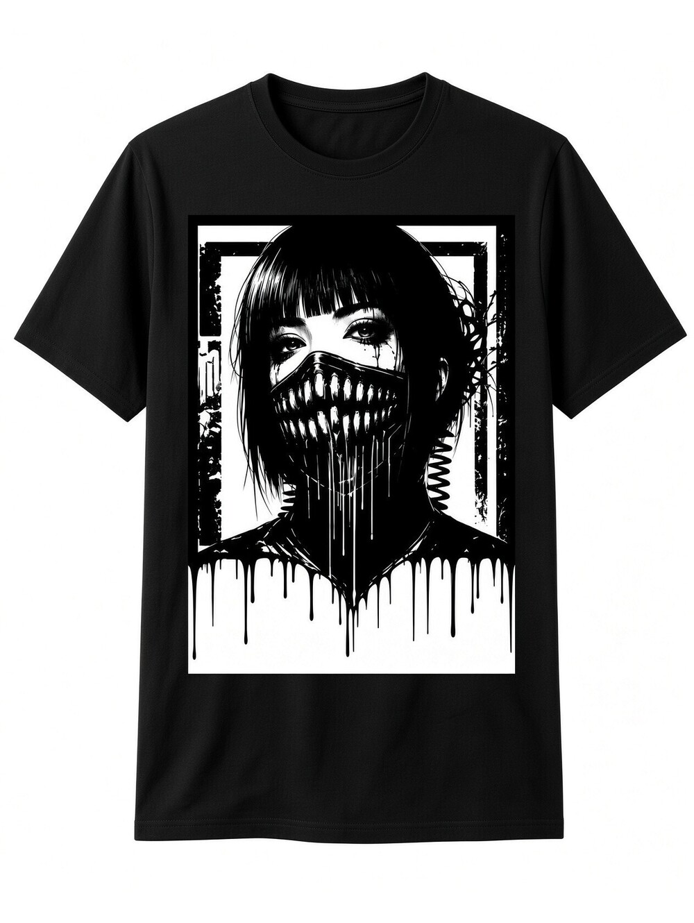 4PCS 10" DTF Transfers Dark Anime Mask Face Iron On Heat Press Shirt